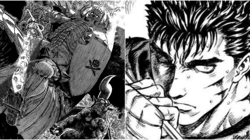 Berserk panels The Wild Manga Shows improvement over