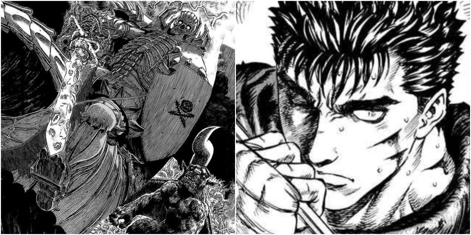Berserk panels The Wild Manga Shows improvement over